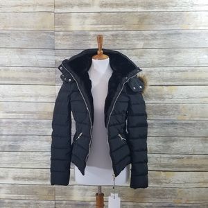 zara puffer coat with fur hood